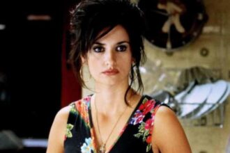 Penelope Cruz speaking during a public appearance and discussing her health experiences