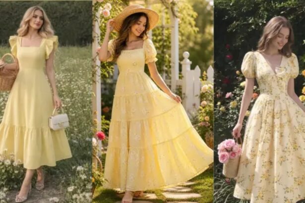 Hunterfly 2026 07 07 233114 Women wearing stylish butter yellow dresses for brunches, vacations, and weekend outings
