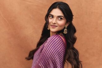 Kayadu Lohar attending the pooja ceremony of her upcoming film