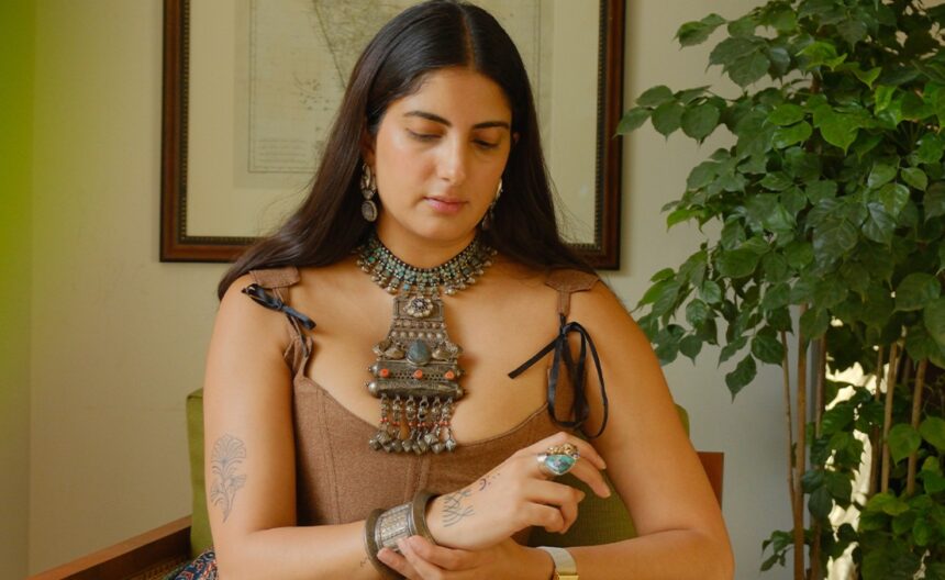 Hunterfly 2026 07 14 112346 Sanjana Rishi wearing vintage tribal jewellery inspired by Kutch craftsmanship