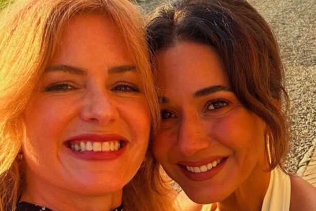 Isla Fisher and Emmanuelle Chriqui at a luxury wedding celebration in Tuscany Italy