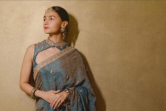 Hunterfly 2026 07 15 143617 Alia Bhatt in elegant saree looks at Akansha Ranjan and Sharan Sharma's wedding celebrations