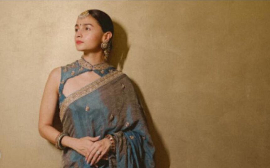Hunterfly 2026 07 15 143617 Alia Bhatt in elegant saree looks at Akansha Ranjan and Sharan Sharma's wedding celebrations