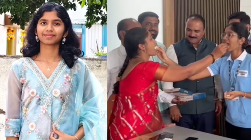 Hunterfly 2026 07 18 183559 NEET UG 2026 topper Shravani Kudale celebrating her AIR 5 achievement after scoring 710 marks.