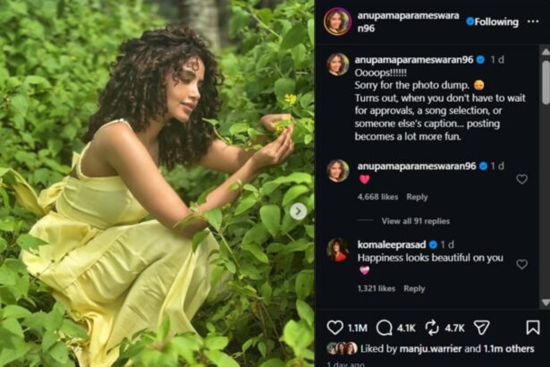 Hunterfly 2026 07 20 175124 Anupama Parameswaran sharing new Instagram posts after a social media break