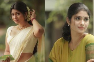 Tamil television actress Ashwathy Agnihothri during a promotional event in 2026