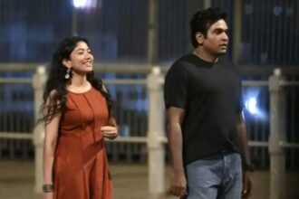 Hunterfly 2026 07 26 190116 Vijay Sethupathi and Sai Pallavi filming Mani Ratnam's upcoming Tamil film on Howrah Bridge in Kolkata.
