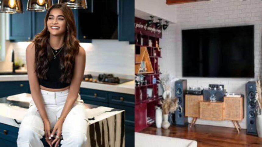 Hunterfly 2026 07 27 105832 Pooja Hegde inside her luxurious sea-facing Mumbai home with elegant white interiors.