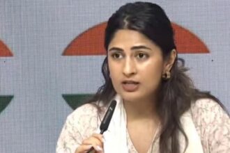 Hunterfly 2026 07 27 205115 Gurmehar Kaur addresses a press conference announcing the Congress legal aid helpline for students.