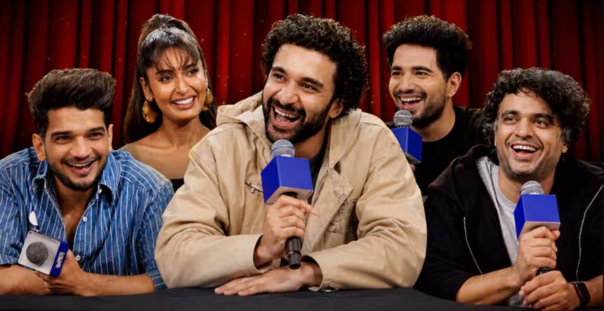 Samay Raina, Raghav Juyal and Munawar Faruqui during India's Got Latent Season 2.