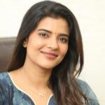 Aishwarya Rajesh during an interview discussing her film choices and dream of playing negative-shaded roles