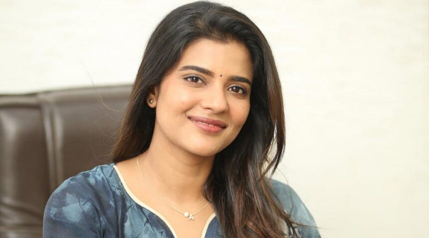Aishwarya Rajesh during an interview discussing her film choices and dream of playing negative-shaded roles