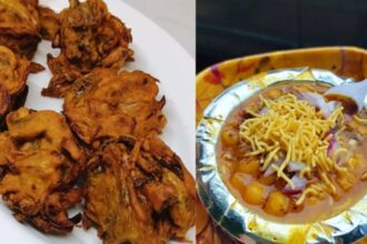 Hunterfly 2026 07 28 193012 Traditional Bengali evening snacks including Singara, Jhalmuri, Beguni and Fish Fry served with hot tea.