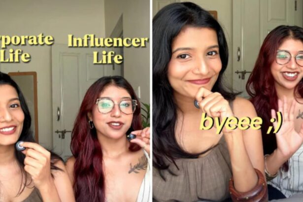 Hunterfly 2026 07 29 145759 Two Bengaluru women compare corporate jobs and content creator careers in a viral Instagram video.