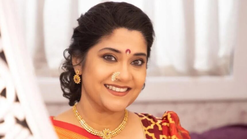 Renuka Shahane speaking during an interview about family relationships and her latest series Aga Aai Aaho Aai.