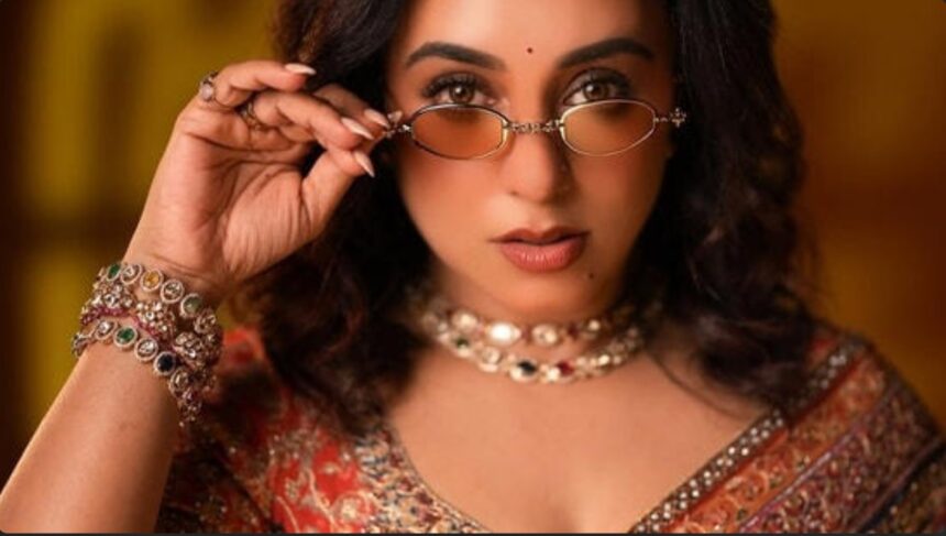 Pearle Maaney at a public event amid discussion over her social media post.