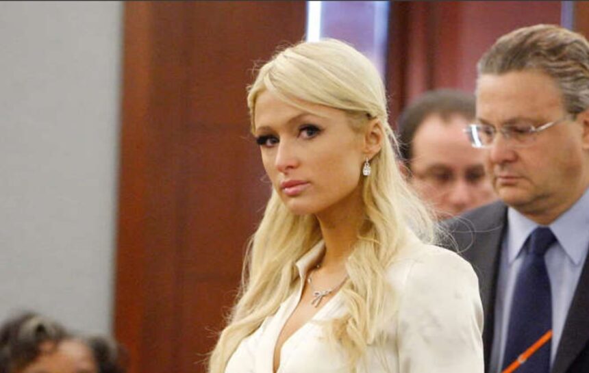 Hunterfly 26 07 08 103123 Paris Hilton speaking at a public event while discussing her advocacy work and personal journey