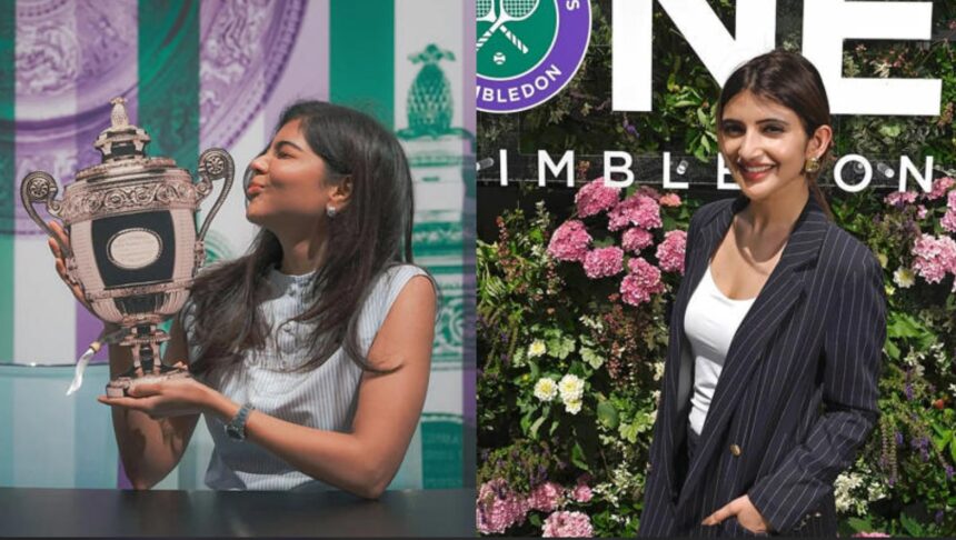 Kalyani Priyadarshan and Sreeleela attending Wimbledon 2026 in London.