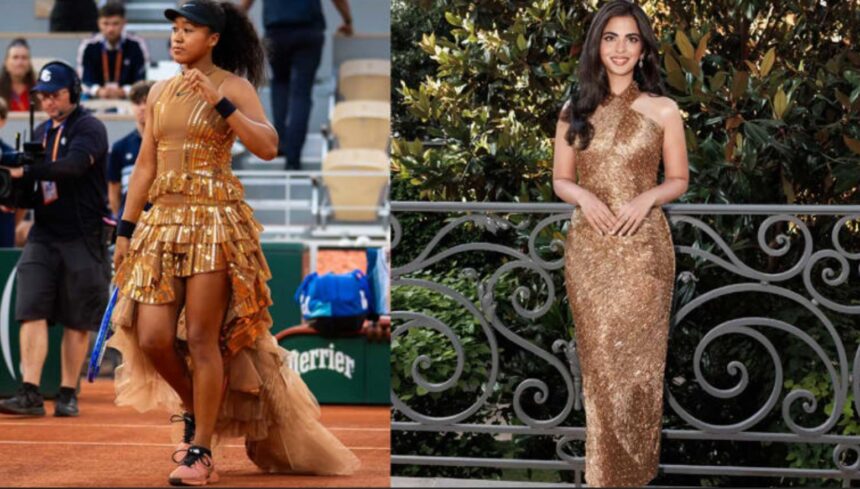 Celebrities embracing gold fashion trend with couture gowns and statement ensembles