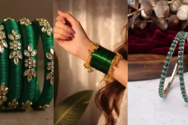 Hunterfly 26 07 16 204540 Traditional green bangles for women during Sawan festival celebrations