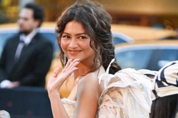 Zendaya at The Odyssey premiere discussing her plans to take a break after a busy 2026