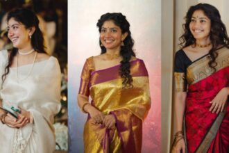 Hunterfly 26 07 20 180214 Sai Pallavi wearing traditional Indian sarees including Kanjivaram and Kerala Kasavu styles