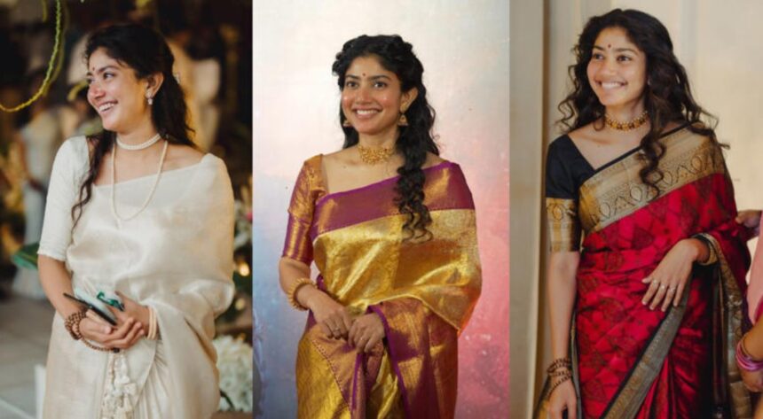Hunterfly 26 07 20 180214 Sai Pallavi wearing traditional Indian sarees including Kanjivaram and Kerala Kasavu styles