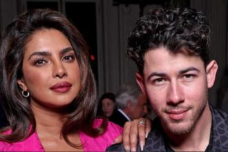 Priyanka Chopra and Nick Jonas sharing a candid moment during a podcast conversation