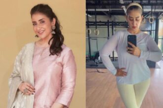 Manisha Koirala during a workout while discussing her wellness and healing journey.