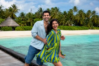 Ayushmaan Sethi and fiancée Samiksha Shetty during their visit to Tirta Empul Temple in Bali