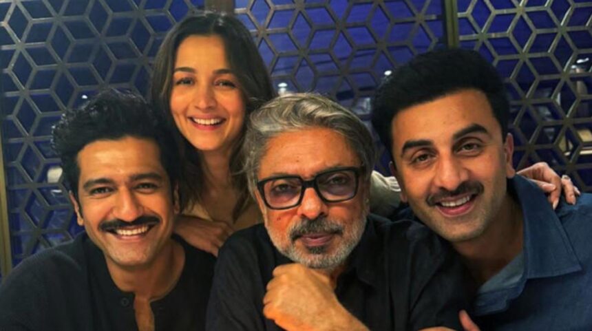 Hunterfly 26 07 29 184349 Ranbir Kapoor, Alia Bhatt and Vicky Kaushal in a promotional image for Love and War.