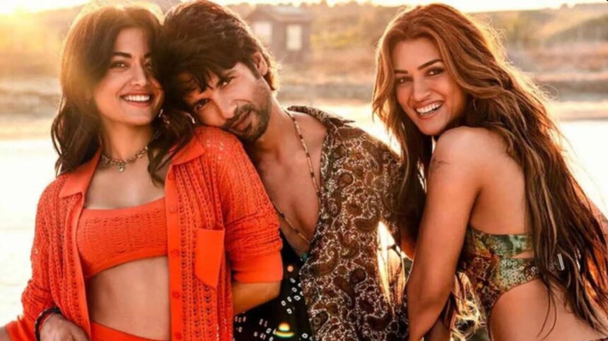 Kriti Sanon, Shahid Kapoor and Rashmika Mandanna in Cocktail 2 during its successful box office run