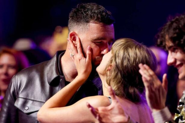 Taylor Swift and Travis Kelce at a public event following reports about their wedding ceremony