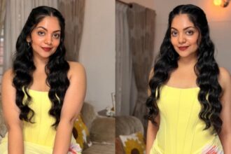 Malayalam actress Ahaana Krishna at a public event.