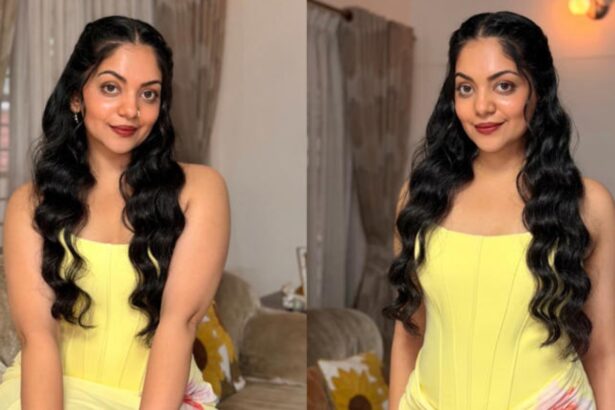 Malayalam actress Ahaana Krishna at a public event.