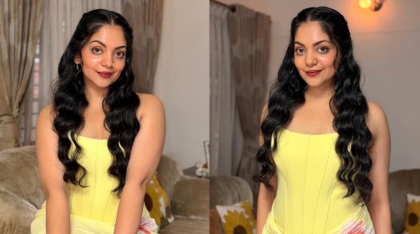 Hunterfly 6 07 25 095015 Malayalam actress Ahaana Krishna at a public event.