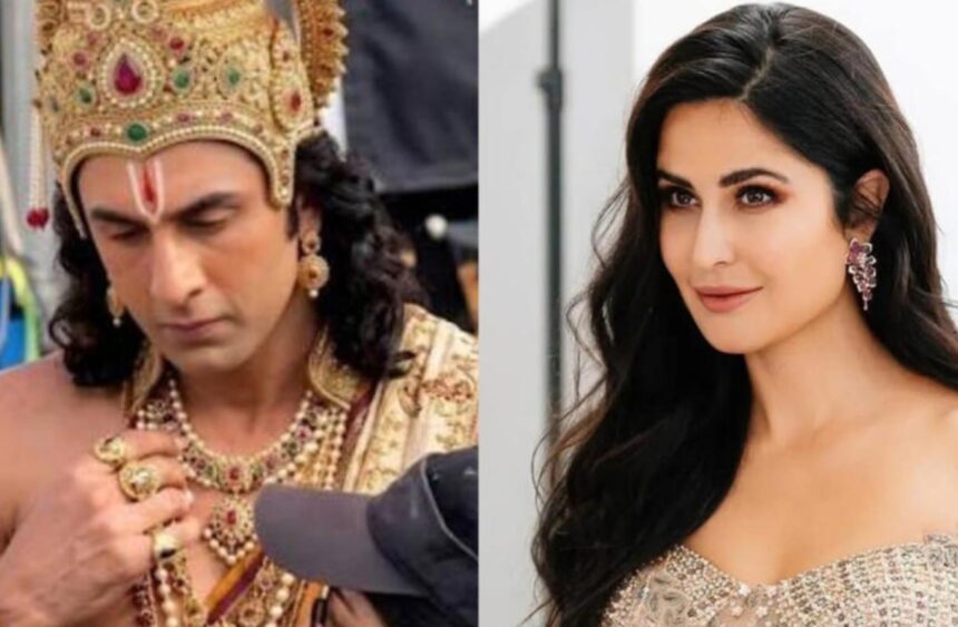 Entertainment news collage featuring Ranbir Kapoor, Katrina Kaif, Prabhas, Vijay, Amaal Mallik and Eva Grover.