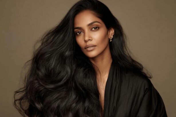Hunterfly 6 07 30 142722 Woman following a personalized haircare routine with scalp-focused products.