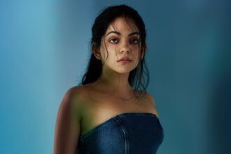 Ahaana Krishna at a public event after sharing a message supporting students affected by examination irregularities.