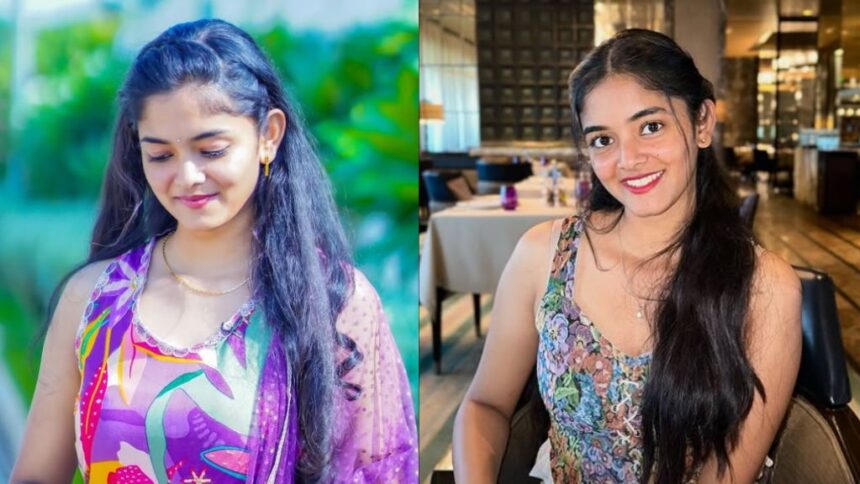 Ananya Sharma during a promotional event for a Telugu film and web series project