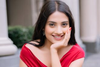 Sri Lankan actress and model Anjali Jayasinghe during a television and fashion event
