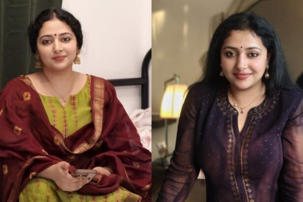 Hunterfly Anu Sithara Anu Sithara posing during a Malayalam cinema promotional event