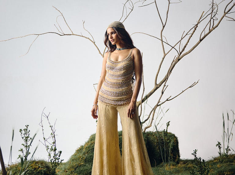 Models showcasing designs from Arshiya Goel's Ashvaara fashion collection