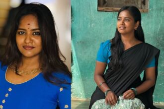 Tamil actress Ismath Banu during a film promotion and media interaction