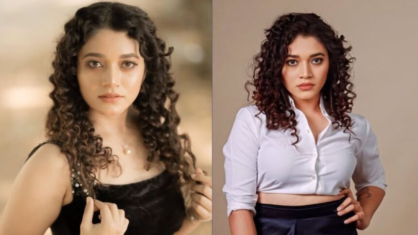 Hunterfly Kavya Bellu Kavya Bellu posing during a promotional event for her Malayalam and Tamil entertainment projects