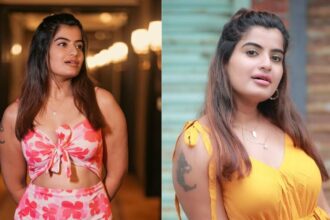 Actress Keerthana Poduval attending a television and film industry event
