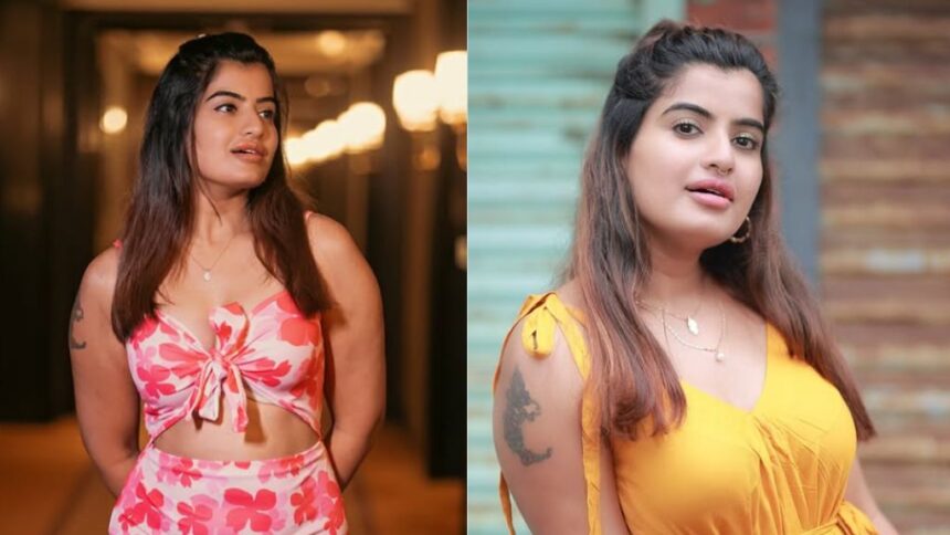 Actress Keerthana Poduval attending a television and film industry event