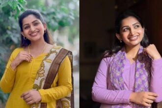 Hunterfly Nakshathra Nagesh 4 Nakshathra Nagesh at a television event, known for her roles in Lakshmi Stores and Thamizhum Saraswathiyum