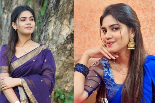 Pranika Dhakshu Tamil actress and anchor during a television show appearance