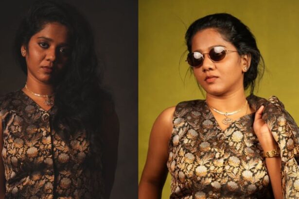 Raji Dravid at a television event, social media influencer and Cooku With Comali Season 7 contestant